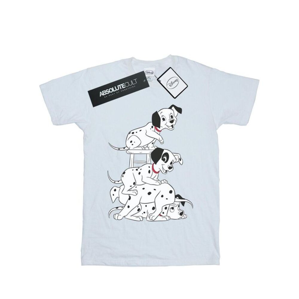 101 Dalmatians Womens/Ladies Chair Boyfriend T-Shirt / White